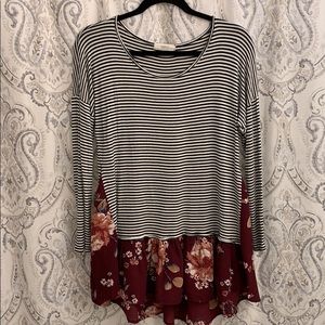 EUC a.gain Long Sleeve Top